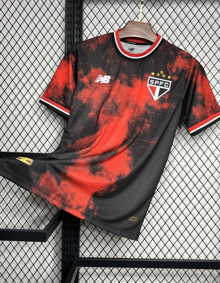 Camisa São Paulo 24/25 Comemorativa Masculina - Preto/Vermelho