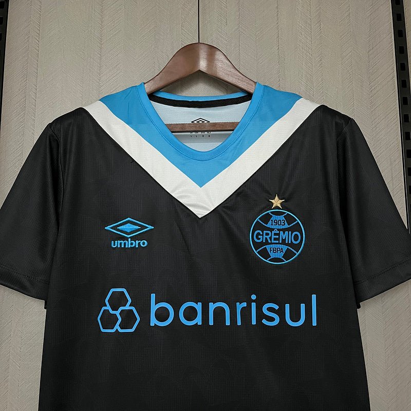 Camisa Grêmio III 24/25 Torcedor Umbro Masculina - Preto+Branco