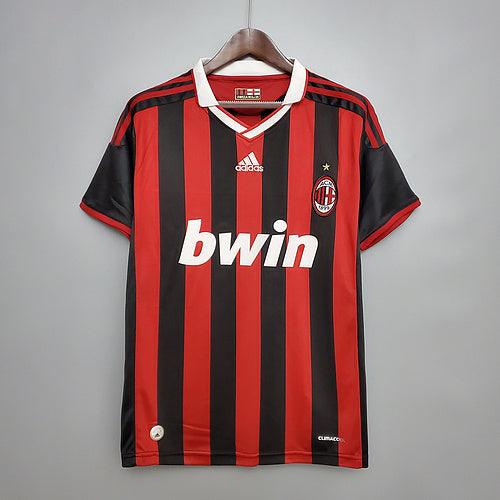 Camisa Milan Retrô 09/10 - Vermelha e Preta
