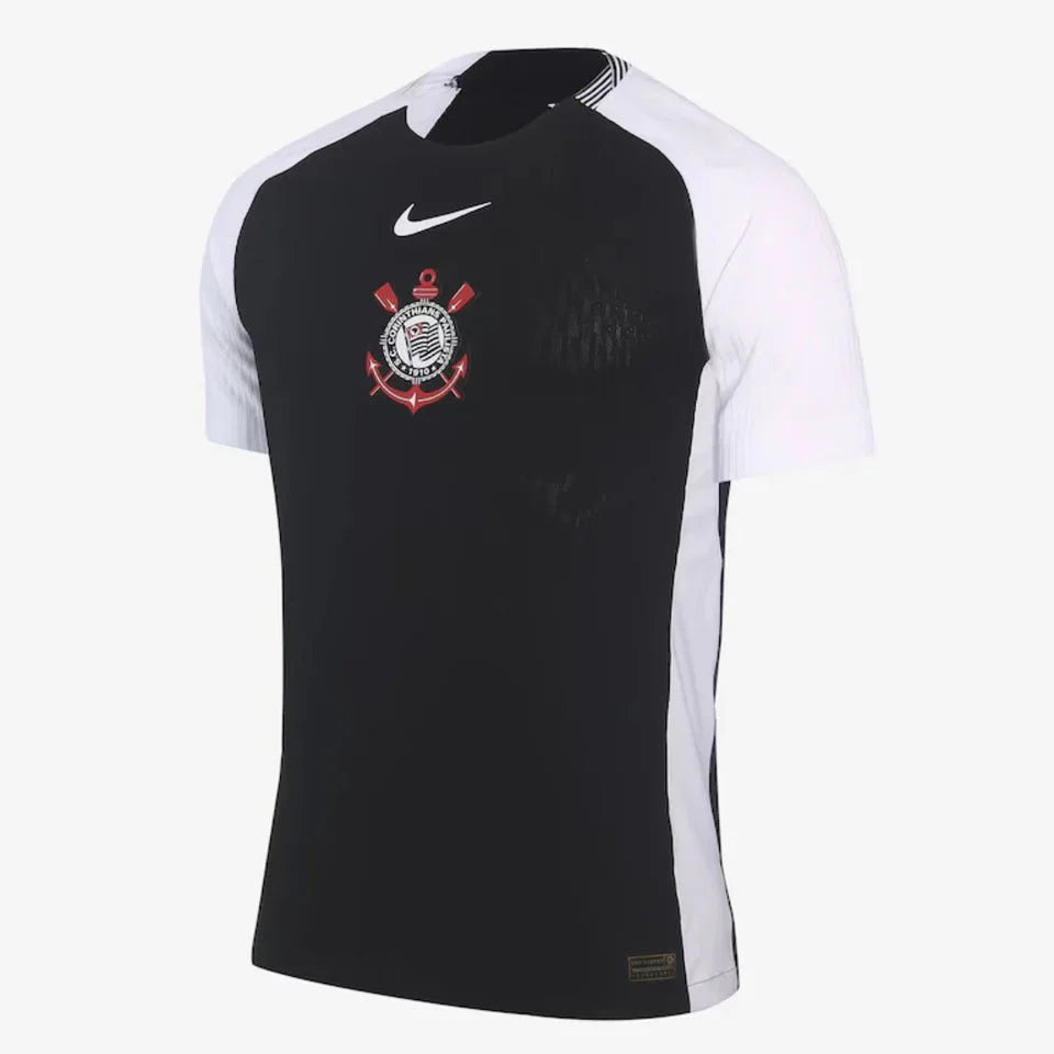 Camisa Nike Corinthians II 2025 Torcedor - Preta e Branca - Masculina