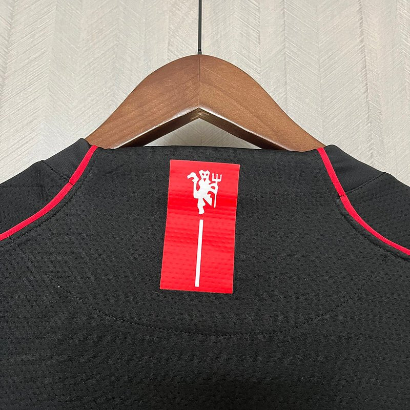 Camisa Retrô Away II do Manchester United 2007 Preta - Manga Longa