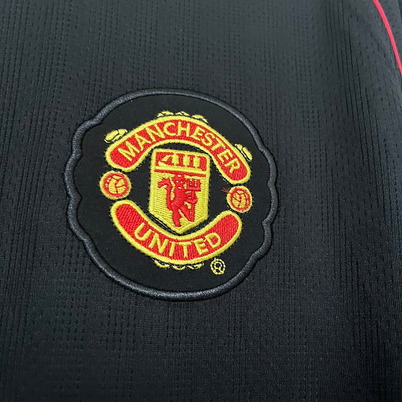 Camisa Retrô Away II do Manchester United 2007 Preta - Manga Longa