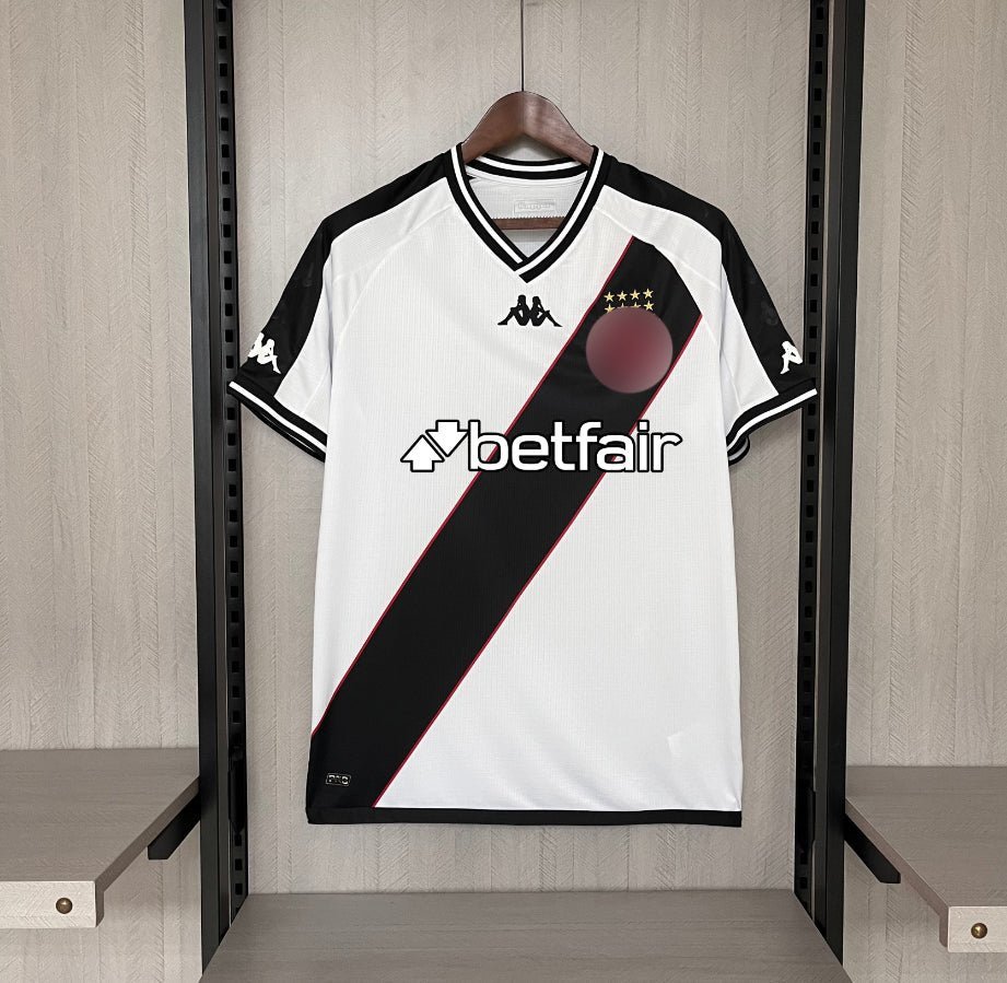 Camisa Vasco I 24/25 Kappa Masculina - Branca (Com todos patrocinadores)