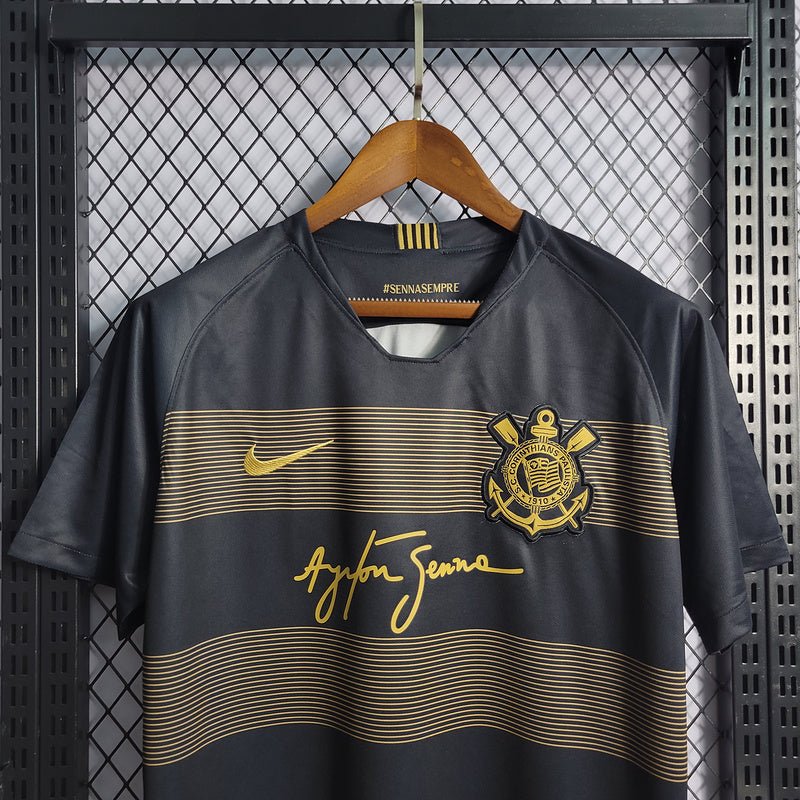 Corinthians Corinthians Ayrton Senna 2018/19 Preta e Dourada