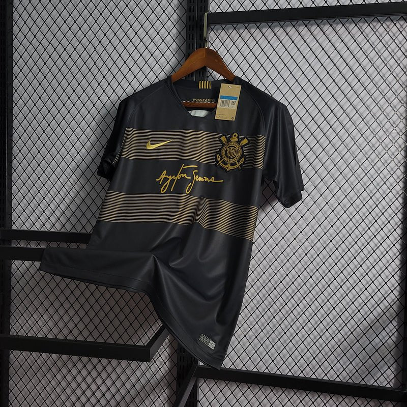 Corinthians Corinthians Ayrton Senna 2018/19 Preta e Dourada