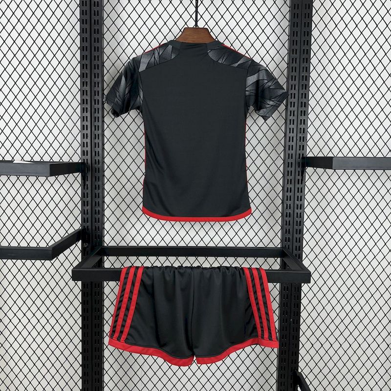 Kit Infantil Flamengo III 24/25 s/n° Torcedor Adidas - Cinza