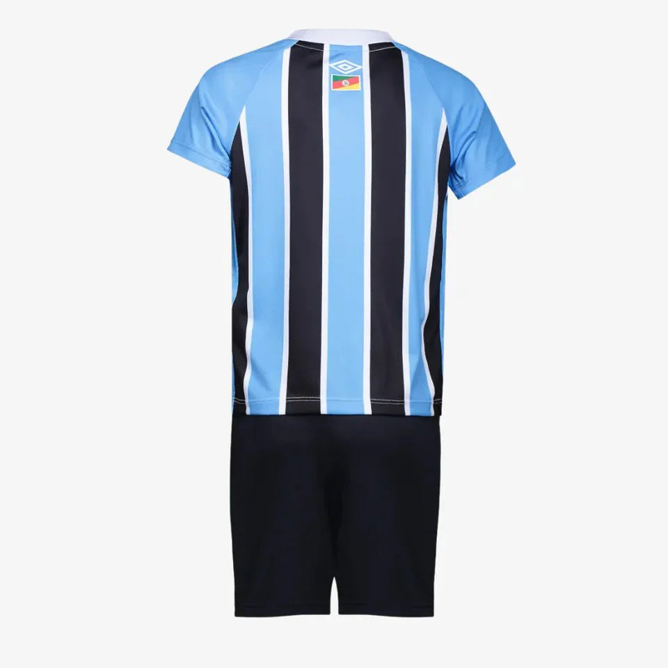 Kit Infantil Grêmio Home 2025 - Azul/Preto