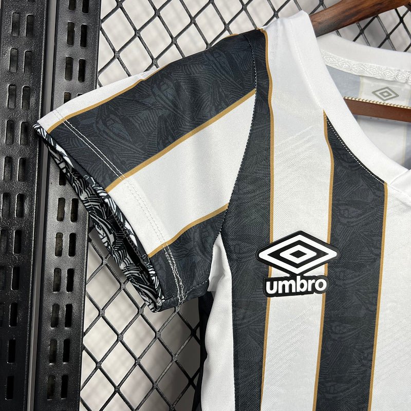 Camisa do Santos I 24/25 - Preta e branca - (Feminina)