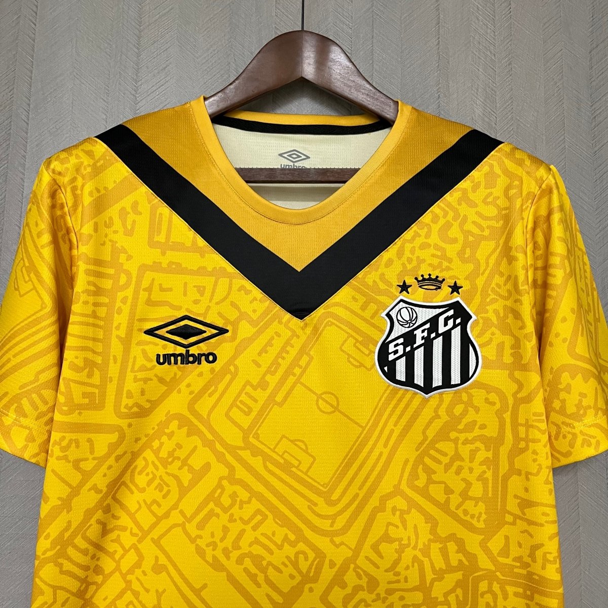 Camisa do Santos III 24/25  Amarela e preta