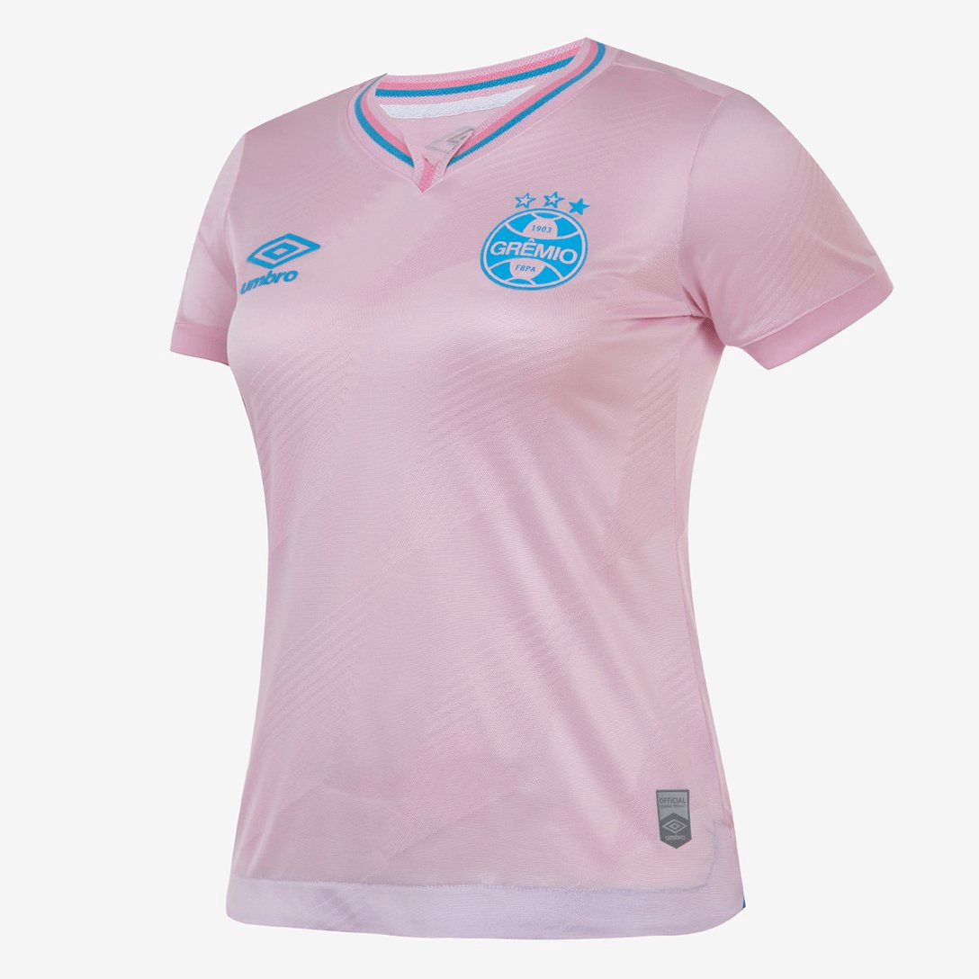 Camisa Grêmio Outubro Rosa 24/25 Umbro - Rosa+Azul - (Feminina)
