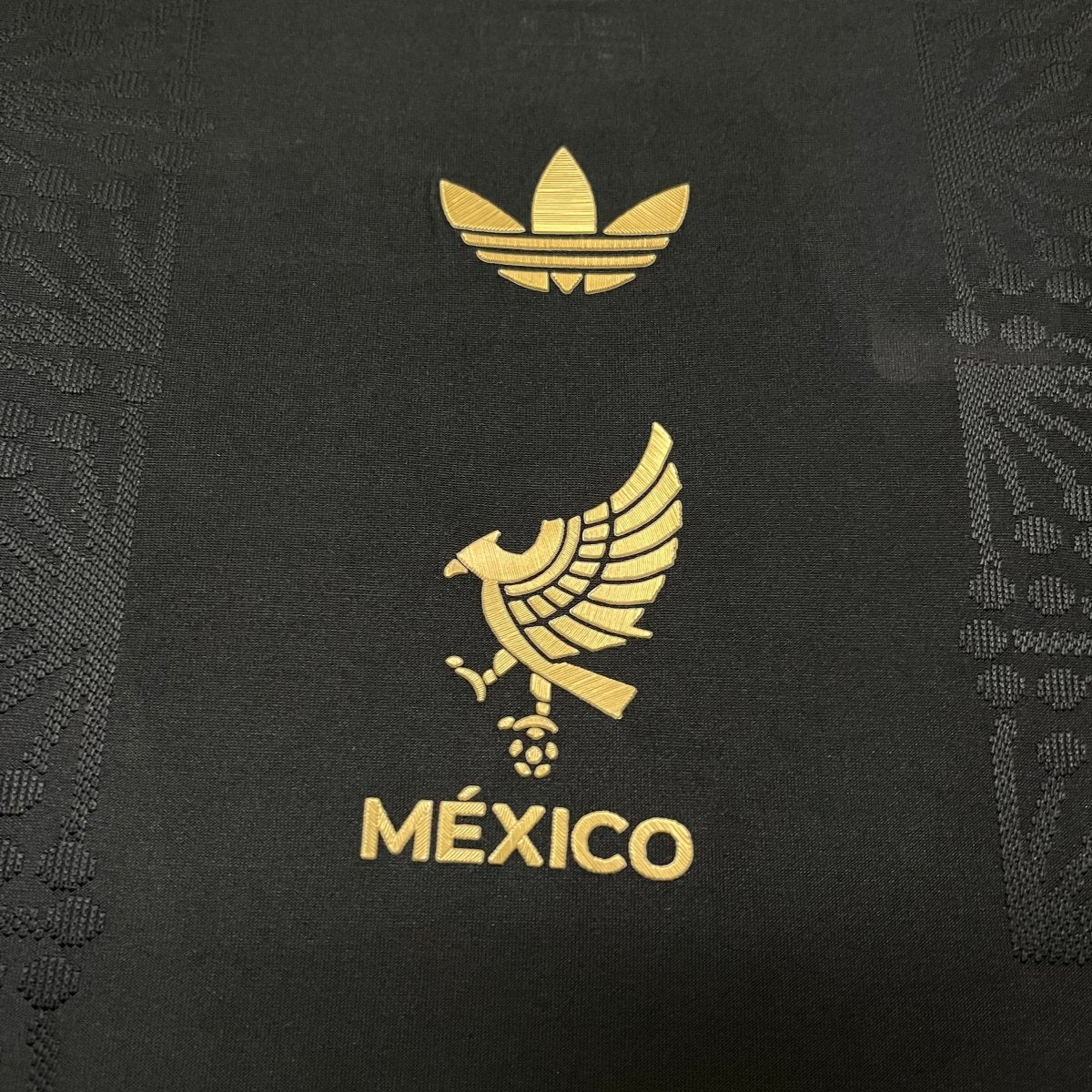 Camisa México 2025 Ouro Adidas Masculina - Preto+Dourado