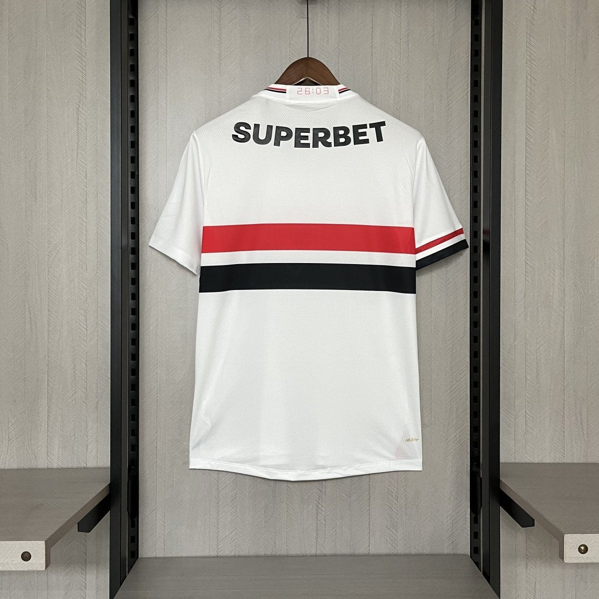 Camisa São Paulo 25/26 Casa New Balance Masculina - Branco+Vermelho