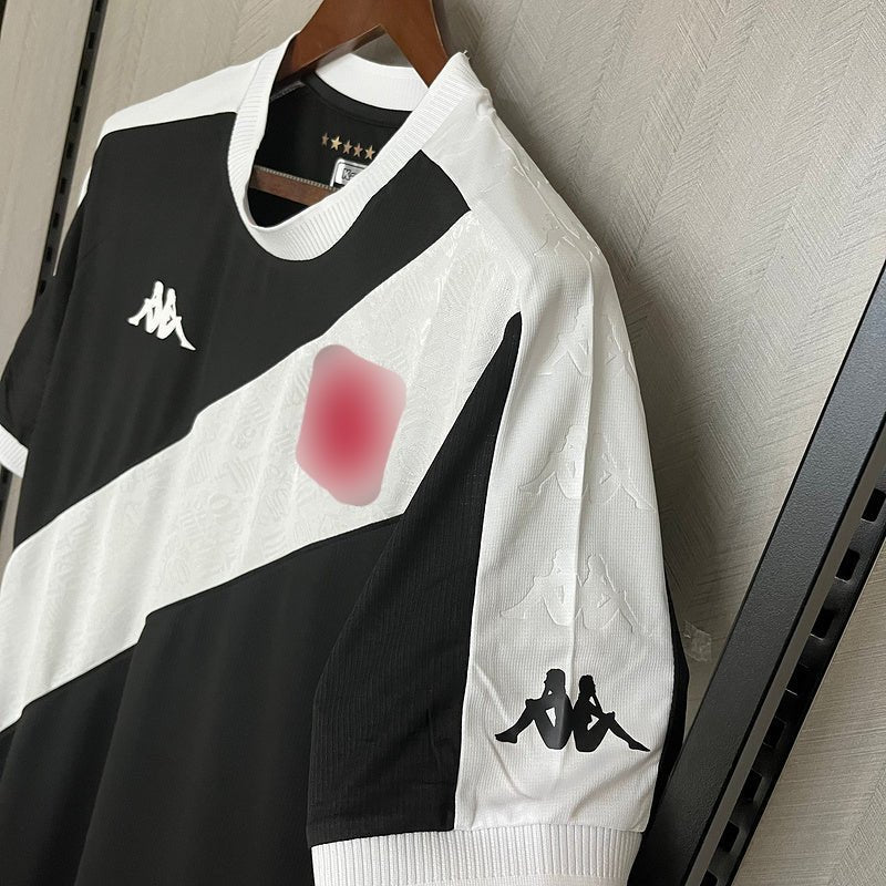Camisa Vasco I 24/25 Kappa - Preto+Branco - (Feminina)