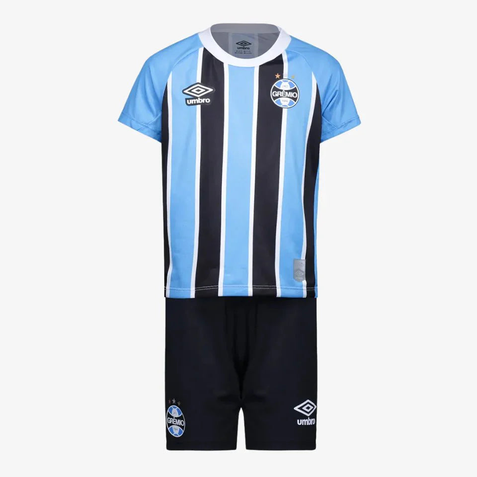 Kit Infantil Grêmio Home 2025  - Azul/Preto
